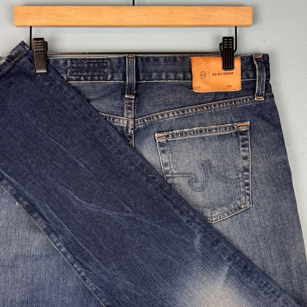 AG Adriano Goldschmied Tellis Mens 31x32 Blue Modern Slim Japanese Fabric Jeans